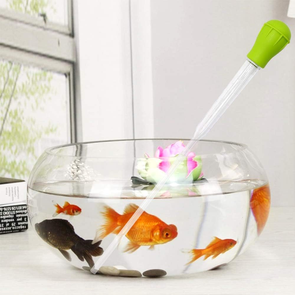 SLSON Aquarium Coral Feeder Waste Cleaner for Fish Tank Maintenance Long Pipette Suction Dropper Tool Acrylic Water Transfer Waste Remover Fish Feeder (20.4 inches)