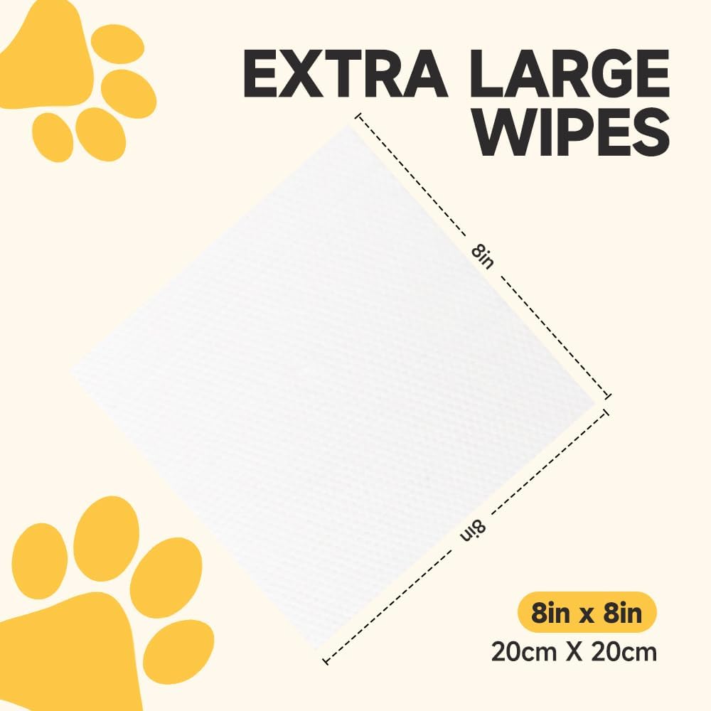 3-in-1 Pet Wipes for Dogs & Cats, Cleaning, Hydrating, Grooming Wipes for Paws, Body, Eyes, Ears and Butt, Unscented, 400 Count