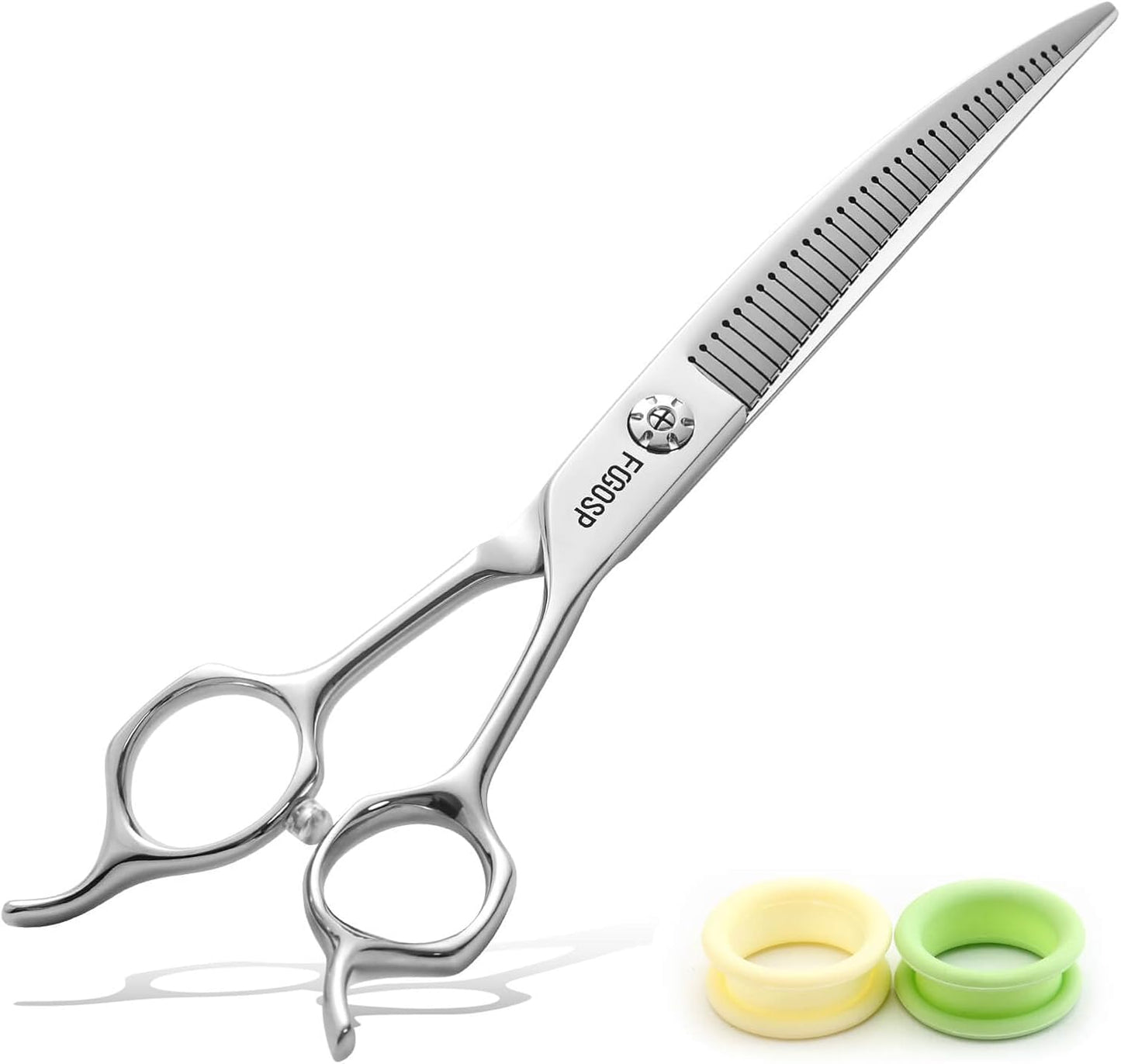 Magic Curved Fluffers Chunkers Dog Grooming Scissors Professional 7'' Pointy-tongued Curved Thinning Shears for Pet Cat Shih Tzu Schnauzer 50% Thinning Rate Japan 440C 33 Teeth