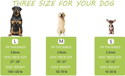 Prong Pinch Collar for Dogs with Quick Release Buckle, Adjustable Training Collar for Small Medium Large Dogs, Helps Prevent Dog from Pulling(2.3mm, Neck Size 13"-15"), Silver