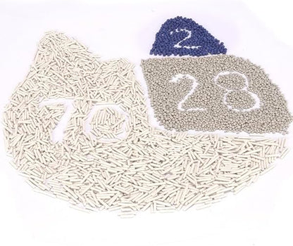 Mixed Cat Litter Fast Clumping,Ultra Absorbent,Natural Ingredients Litter,Water Dissolvable,Dust-Free,Low Tracking Bentonite Tofu Litter Odor Control(Original, 11 Pounds)