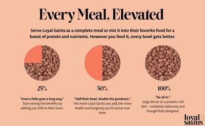 Freeze Dried Raw Dog Food - Beef & Turkey Salmon Flavors, 14 oz. | High Protein and Grain Free Dog Food for All Breeds and Picky Eaters - Versatile as Meal Topper, Snack, and Treats