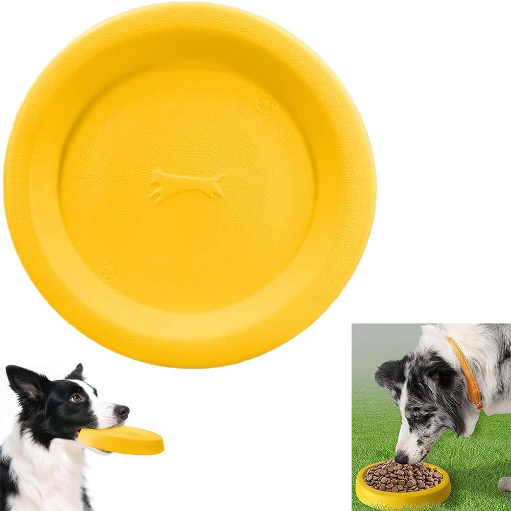 Dog Flying Disc Toy,9 Inch Indestructible Flying Disc for Throwing and Training Dog Frisbee Outdoor Play,Durable Water Pool Float Dog Toys Safe on Teeth,EVA Material for for Medium Large Dogs
