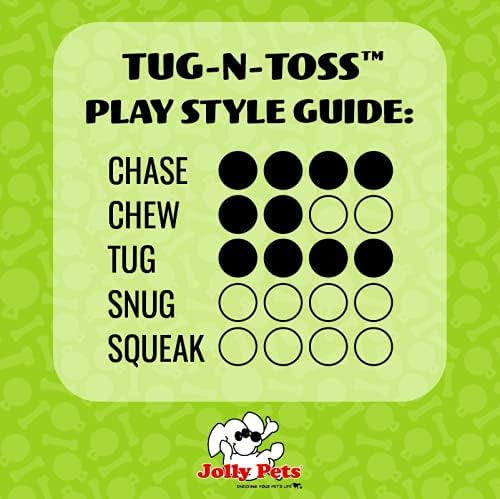 Jolly Pets Tug-n-Toss - Heavy Duty Chew Ball w/ Handle (Orange, 8")