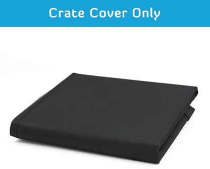 HONEST OUTFITTERS Dog Crate Cover 36 Inch Kennel for Medium Dog, Heavy Duty Oxford Fabric,with Double Door, Pockets and Mesh Window (37L x 24W x 25H,Black)