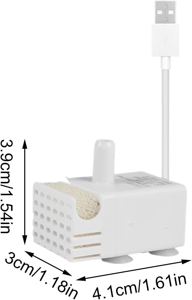 Pet Water Fountain Pump | Energy-Efficient Mini Aquarium Pump - Mini Water Circulation System Suitable for Fish Tanks, Aquariums, Rock Fountains