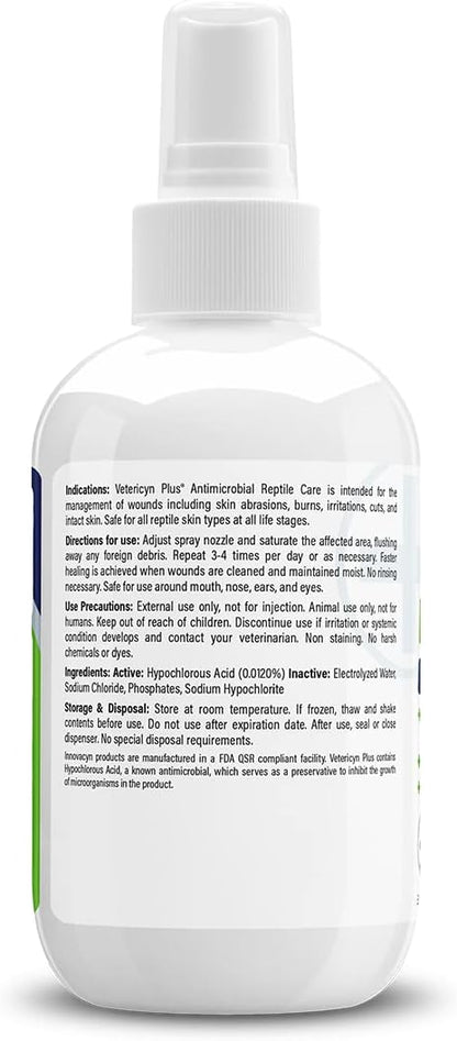 Vetericyn Plus Reptile Wound Care Spray | Reptile Skin Repair, Help Care for Reptile Wounds, Including Scale Rot, Lamp Burns, and Shedding. 3 Ounces