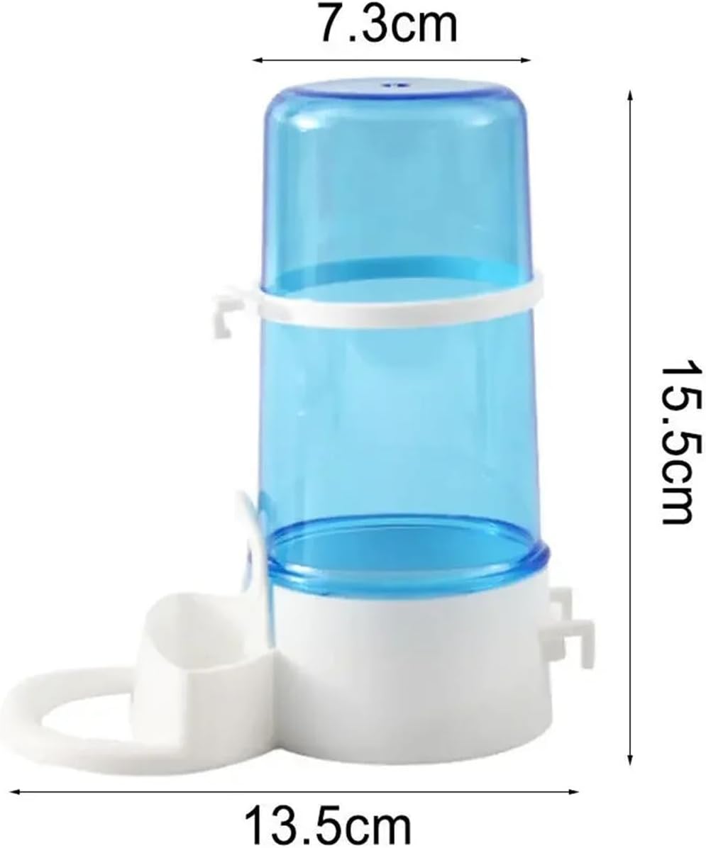 Bird Feeder, Bird Water Drinker Feeder Container Automatic Pet Birdcage Hanging Bowl Bottle Parrot Drinking Food Dispenser,for Garden(White)