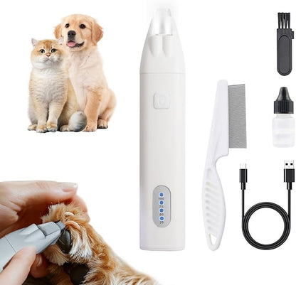 2025 Upgraded New Dog Paw Trimmer with LED Light,9mm Mini Blade,35 dB Quiet & Low Noise,Rechargeable,Electric Hair Clippers for Small Dogs & Cats,Face,Eyes,Ears and Rump