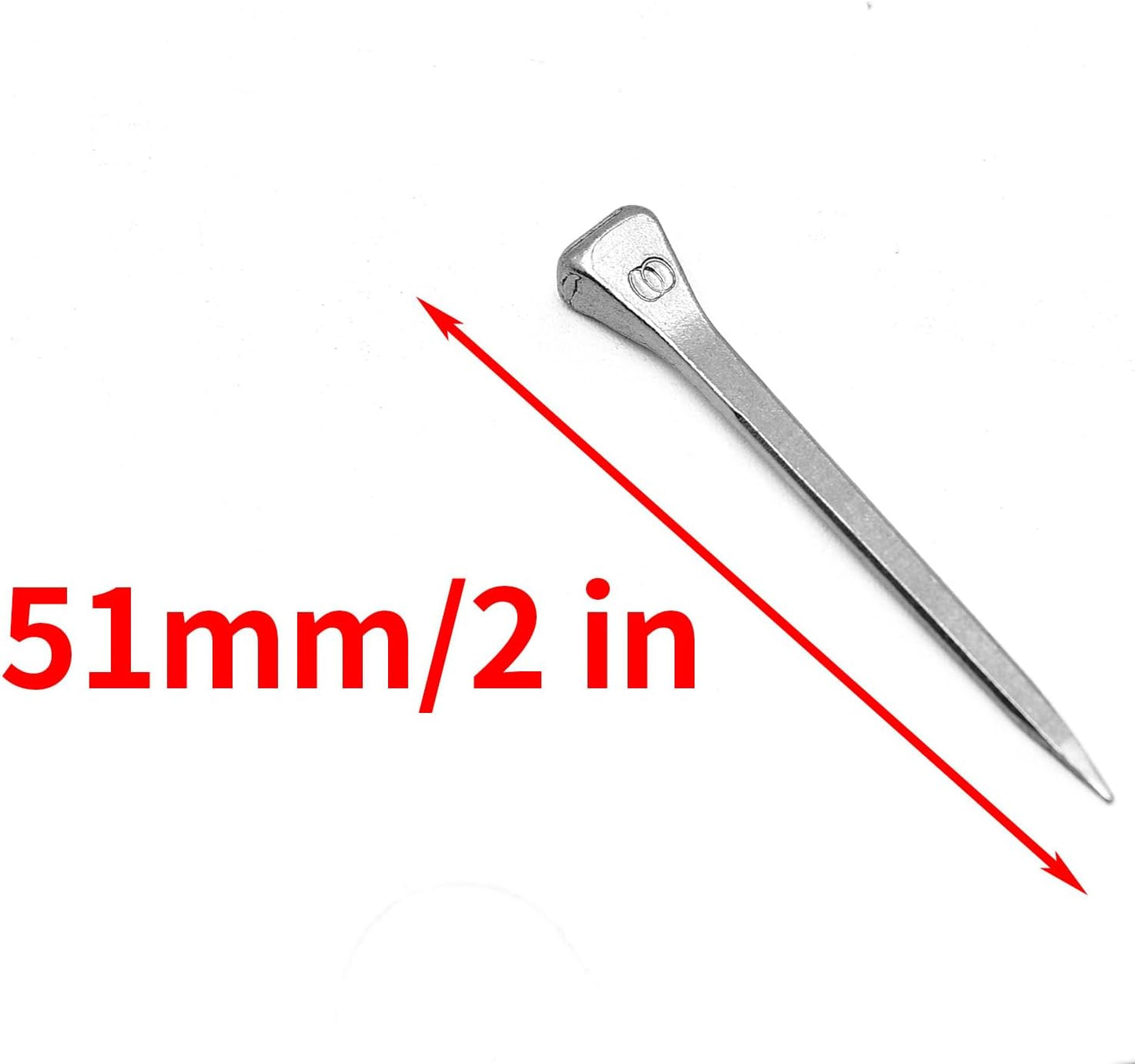 Surf turtle E5 Horseshoe Nails 50 Pcs 2 Inches Low Carbon Steel Horse Hoof Nails Horse Training Supplies Tool for Securing Firmly