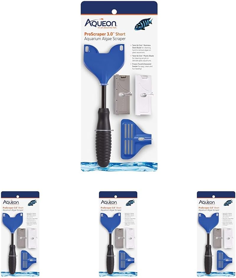 Aqueon ProScraper 3.0™ Short Aquarium Algae Scraper (Pack of 4)