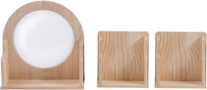 Wooden Cat Space Capsule with Jumping Platforms, Wall-Mounted Pet Bed with Acrylic Dome, Pine Wood Climbing Perch, Large Transparent House for Home, Cat Cafes, Pet Stores, Pet Hospitals