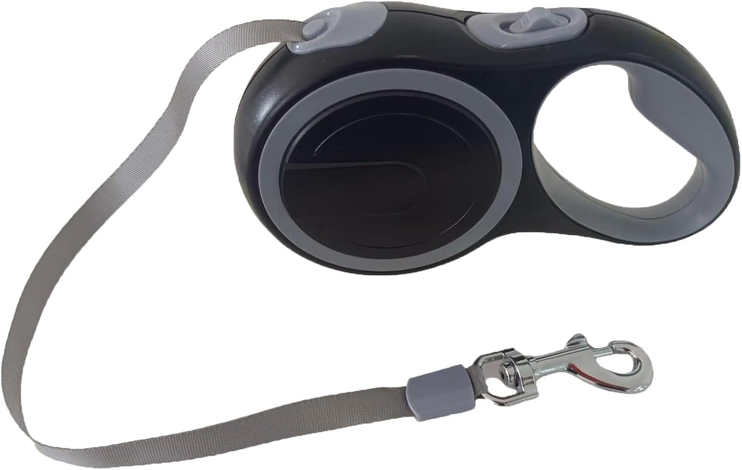 Retractable Dog Leash 16 FT Walking Leash Up to 44 lb, 360° Tangle-Free Dog Leashe, Strong Nylon Tape No Tangle, Explosion-Proof Carabiner, Anti-Slip Handle (Black, 16FT)