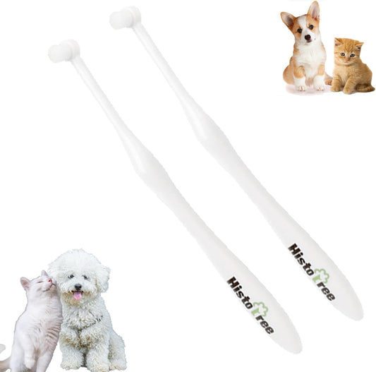 JGocot Small Breed Dog Toothbrush, Pet Toothbrush for Cats, Small Breed Dogs, Puppy Dogs, Utral Soft Micro Nano Bristle No Gum Hurting