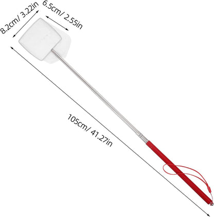 Aquarium Shrimp Net with Telescopic Handle, Small Leak-Proof Fish Tank Net, Red Extended Square Mesh for Aquarium Cleaning and Shrimp Breeding
