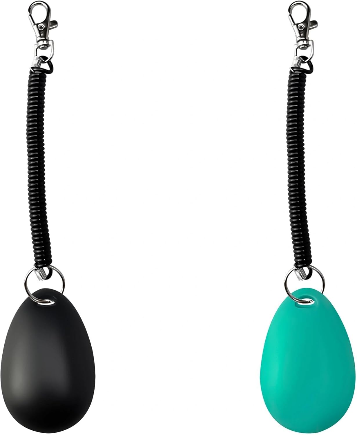 ABSONE Dog Clicker for Training with Wrist Strap, Training Clicker for Puppy, Cat, Potty, Bird, Horse, Pet, Dog Clicker Trainer Training Tools, Behavior Aids, 2 Pack Black and Green