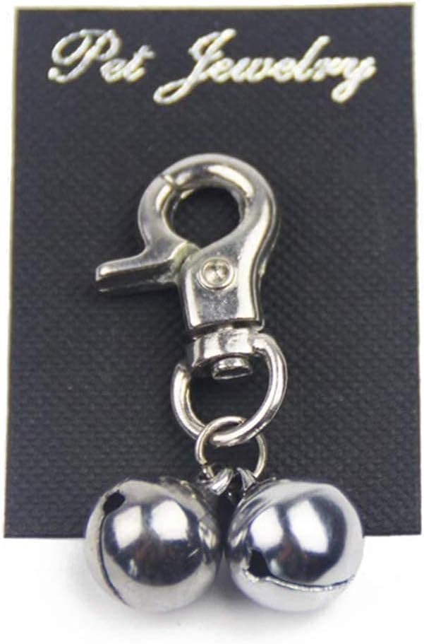 EXPAWLORER Cat Bell 2 Pack - Cat Collar Accessories Bells Loud with Claw Buckle, Pet Jingle Charm Ornament Training Pendant Jewelry, Tracker for Saving Birds, Neck Decoration for Dogs Kitten, Silver