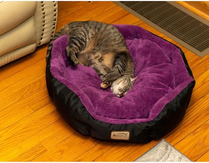 Armarkat Large, Soft Cat Bed - C101NH/ZH, Mulberry/Black (C101HNH/ZH)