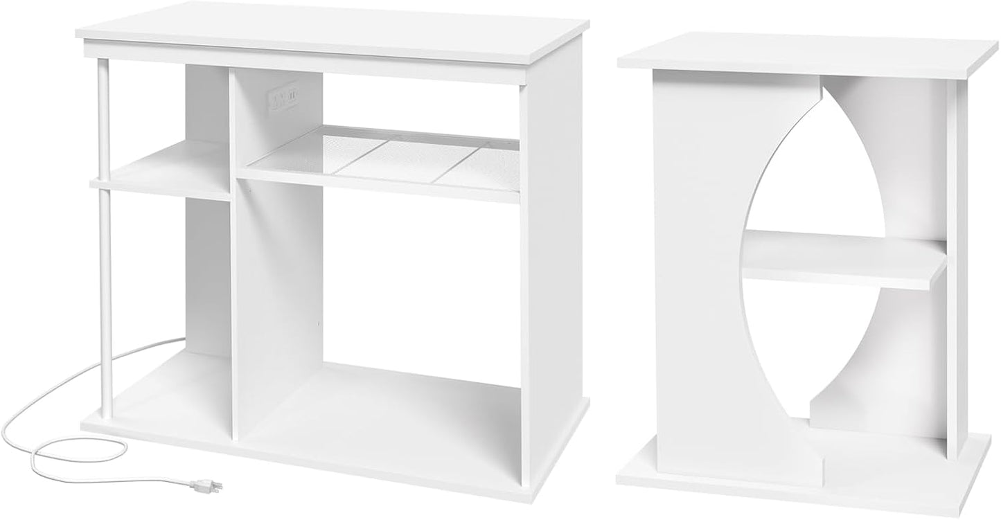 40-50 Gallon and 10-20 Gallon Fish Tank Stand Bundle, Wooden Aquarium Stand with 3-Tier Storage Shelves, Heavy Duty Turtle Reptile Terrarium Tank Stand for Home Office, FTWT60E01-FTWT7601