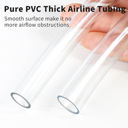 49Ft Long Aquarium Tubing Clear & Flexible, Standard 3/16" Airline Tubing, Flexible Kink-Resistant PVC Air Hose for Fish Tank Air Pump, Hydroponics, Pond Safe for Freshwater and Saltwater Fish Tanks