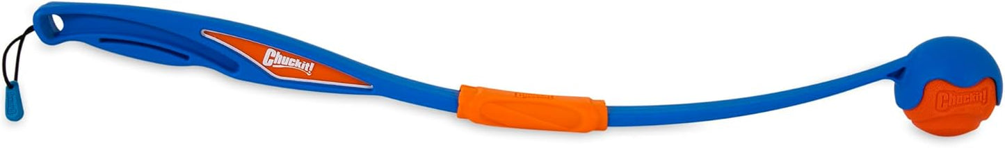 Chuckit! Fetch & Fold 25M Dog Ball Launcher, 25" Length, Includes Medium Ball (2.5") For Dogs 20-60 Pounds