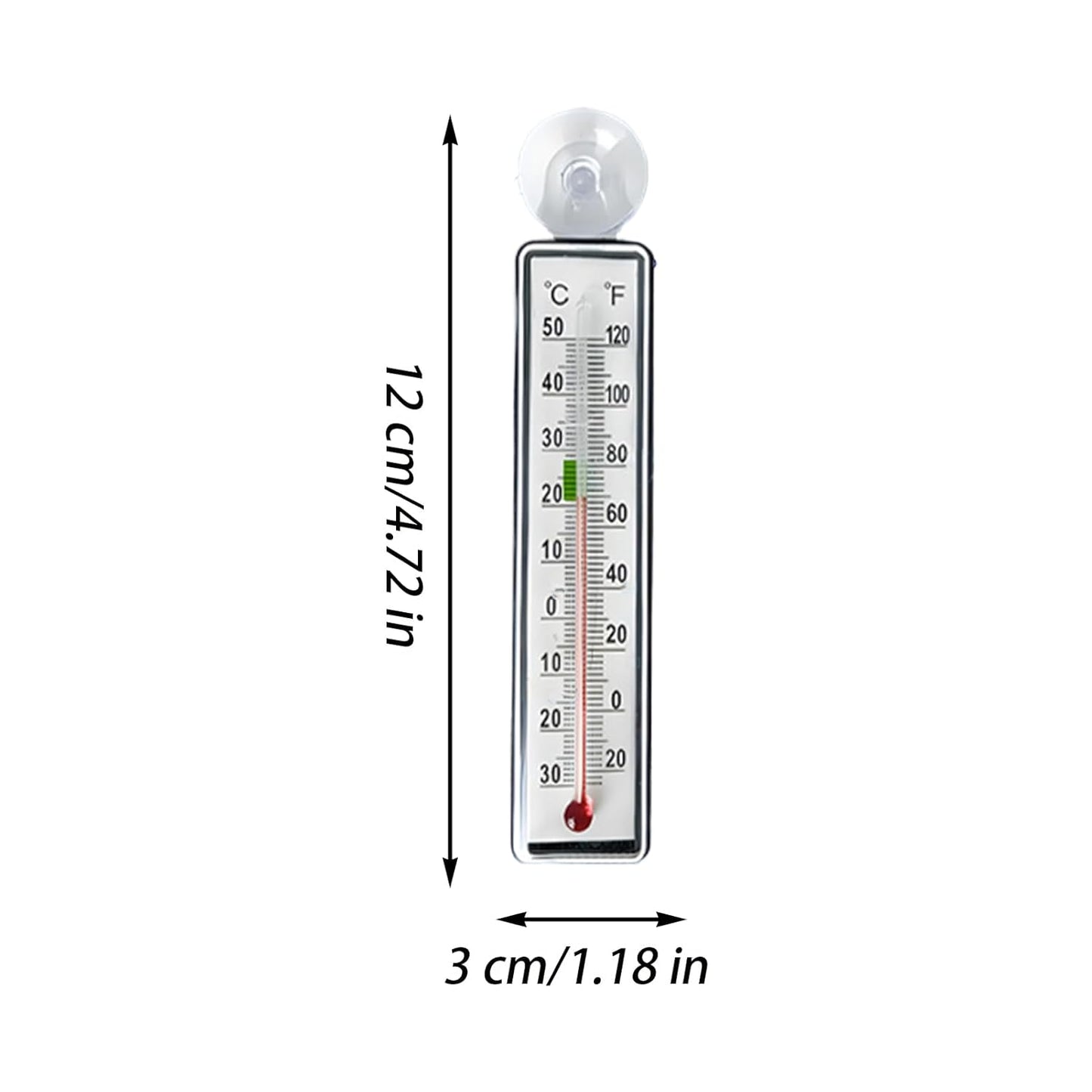 Fish Tank Temp Gauge - Reptile Tank Temperature Monitor,Suction Cup Anti-collision Temp Monitor for Aquarium Terrarium Greenhouse Indoor Fish Tank