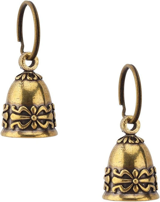 kcrygogo Copper Collar Bell for Small Pet, 0.7 inch Bell for Cats and Dogs,Noise NOT LOUD Come with Silver Pet Anti-Lost ID Pendant Tags (2Set)