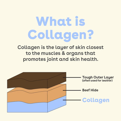 Pupford Collagen Stick Chews for Dogs & Puppies, All Natural, Healthy, Bully Stick and Bone Alternative Treat (6", 4 Pack)