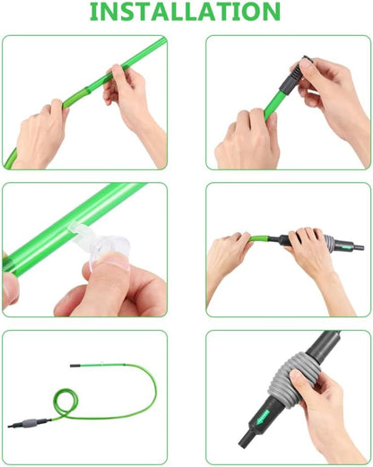 POPETPOP Aquarium Water Change, Fish Tank Vacuum Siphon Vacuum Cleaner for Gravel and Sand, Aquarium Manually Vacuum Gravel Cleaner