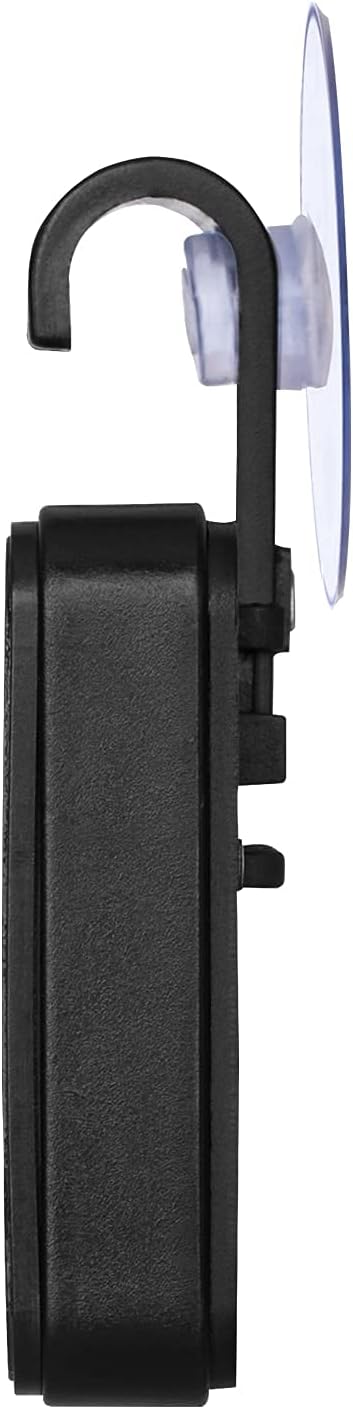 Reptile Thermometer Hygrometer Digital Gauge with Hook & Suction Cup, Accurate Temperature and Humidity Monitor for Reptile Terrarium, Bearded Dragon Tank, Snake Lizard Gecko Habitat (Black)