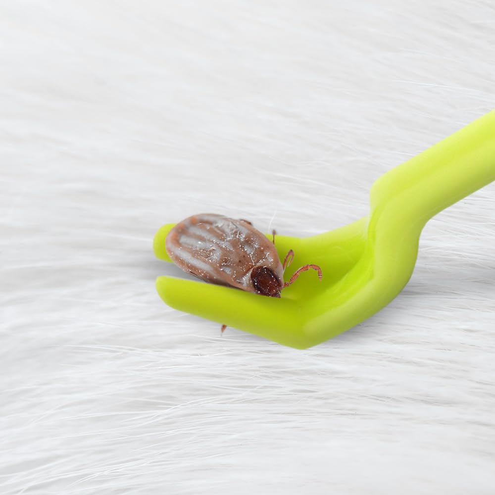 10 Pcs Pet Tick Remover Tool, Stainless Steel Tick Remover Tick Plastics Remover for Cats and Dogs, Pet Tools, Silver, Green