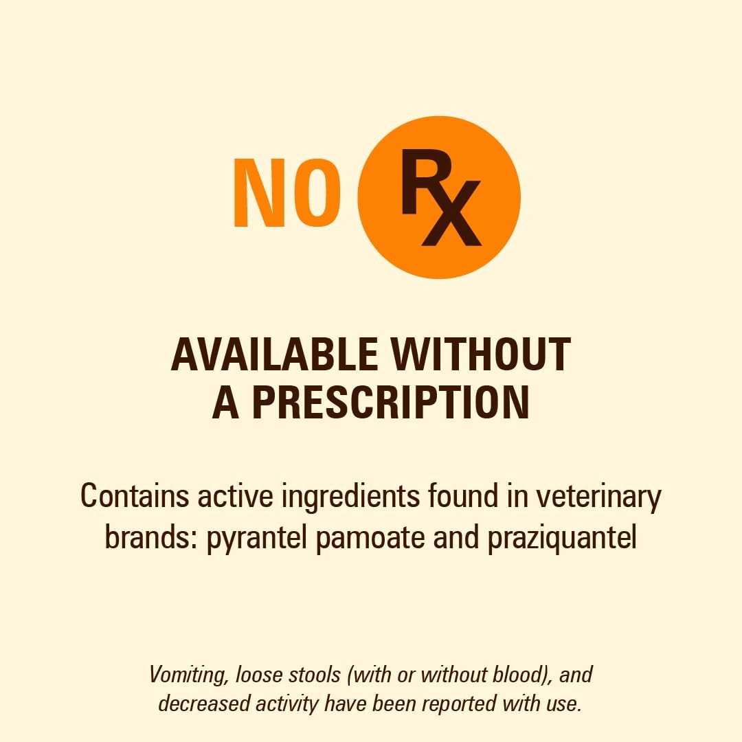 7 Way De-Wormer Chewables for Dogs - Tablets for Medium & Large Dogs (Over 25 lbs) (pyrantel pamoate/praziquantel), 2 Count