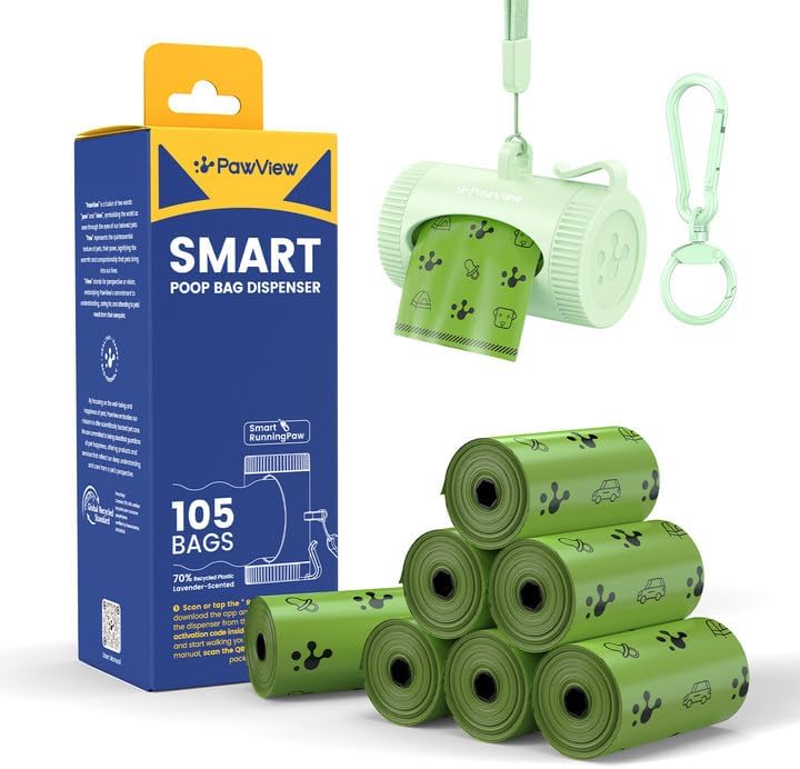 Poop Bag Dispenser & 375 Poop Bags Refill