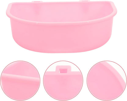 Hanging Plastic Pet Bowl for Cats and Small Dogs, Round Puppy Feeding Dish with Kennel Mount, Practical Lightweight Water and Food Holder for Travel and Home Use