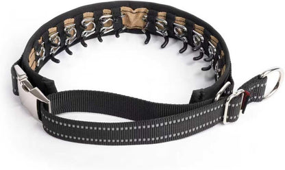 Hidden Prong Collar, Heavy Duty Martingale Design with Quick Release Metal Buckle, Nylon Slip Anti Pull Pinch Collar for Dog Behavior Training, Adjustable for Medium to Large Dogs.