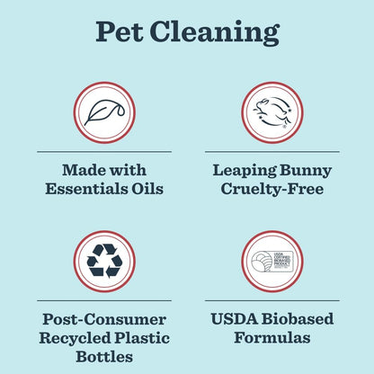 Mrs. MEYER'S Clean Day Pet Cleaning Kit, includes Pet Stain & Odor Fighter 28oz and Odor Neutralizer 28oz, Coconut Leaf