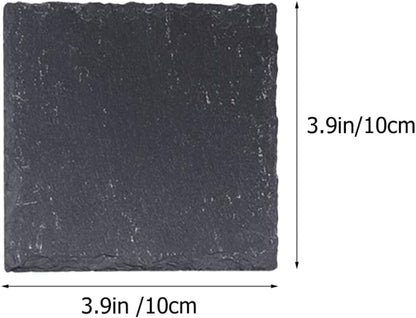 2Pcs Turtle Basking Platform Set, Wear-Resistant Stone Reptile Rocks, 10X10Cm Square Round Terrarium Decor for Tortoise Habitat and Aquatic Turtle Supplies