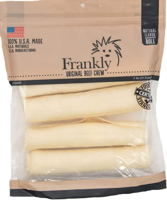 Frankly Natural Beef Chew Dog Retriever Rolls Pack of 4 100percent U.S.A Made