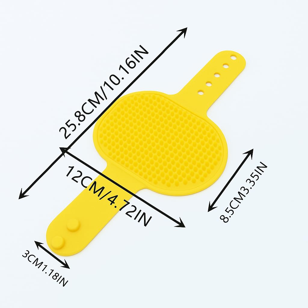 Self Cleaning Slicker Brush, Dog Cat Bunny Pet Grooming Shedding Brush, Easy to Remove Loose Undercoat, Pet Massaging Tool Suitable for Pets with Long or Short Hair (Yellow)