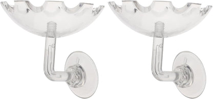 Luxshiny 2Pcs Shrimp Feeding Dish Fish Tank Feeder Bowl with Suction Cup Acrylic Aquarium Supplies for Reptiles and Aquatic Pets