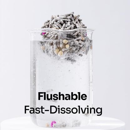 5 in 1 Mixed Cat Litter – Clumping, Flushable, Ultra Absorbent & Fast Drying | 100% Natural, Dust-Free, Low Tracking | with Activated Carbon for Superior Odor Control (5.5 lbs × 1 Bags)