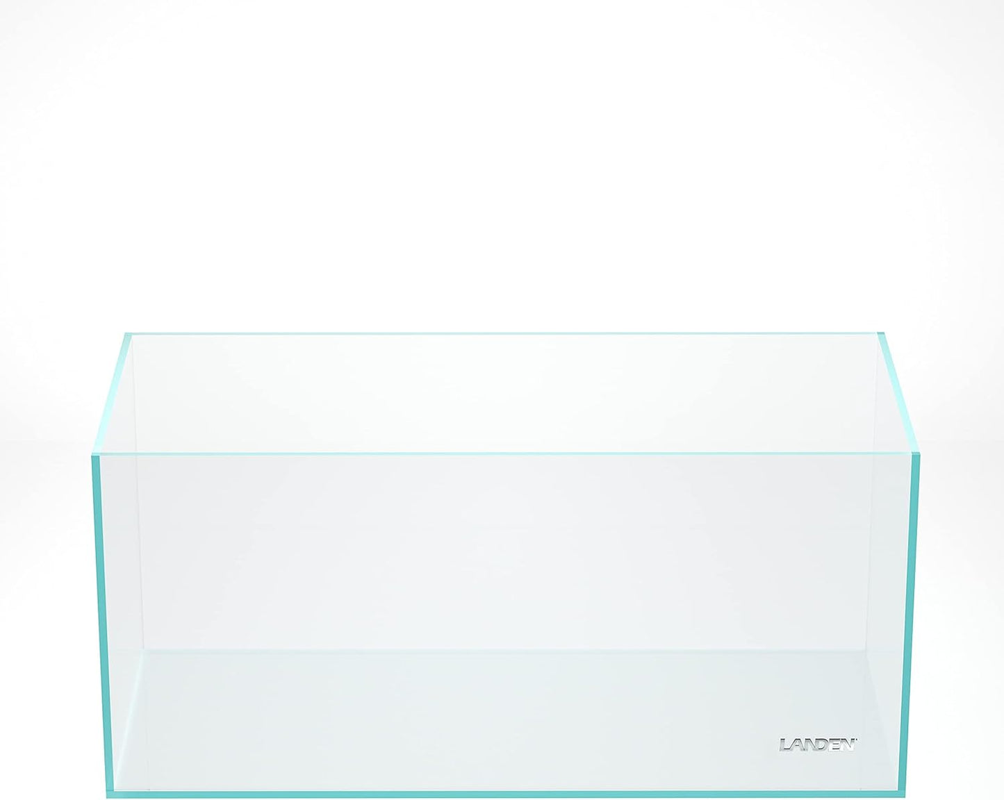 Landen 100P 50 Gallon Rimless Low Iron Aquarium Tank, W39.4×D17.7×H17.7 in(100x45x45cm) 10mm Thickness with Black Nano Foam Leveling mat Included