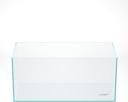 Landen 100P 50 Gallon Rimless Low Iron Aquarium Tank, W39.4×D17.7×H17.7 in(100x45x45cm) 10mm Thickness with Black Nano Foam Leveling mat Included