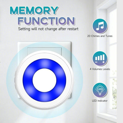 Wireless Dog Door Bell - Dog Bells to Go Outside for Potty Training, Dog Buttons for Communication, 58 Melodies & 4 Volume Pet Doorbell