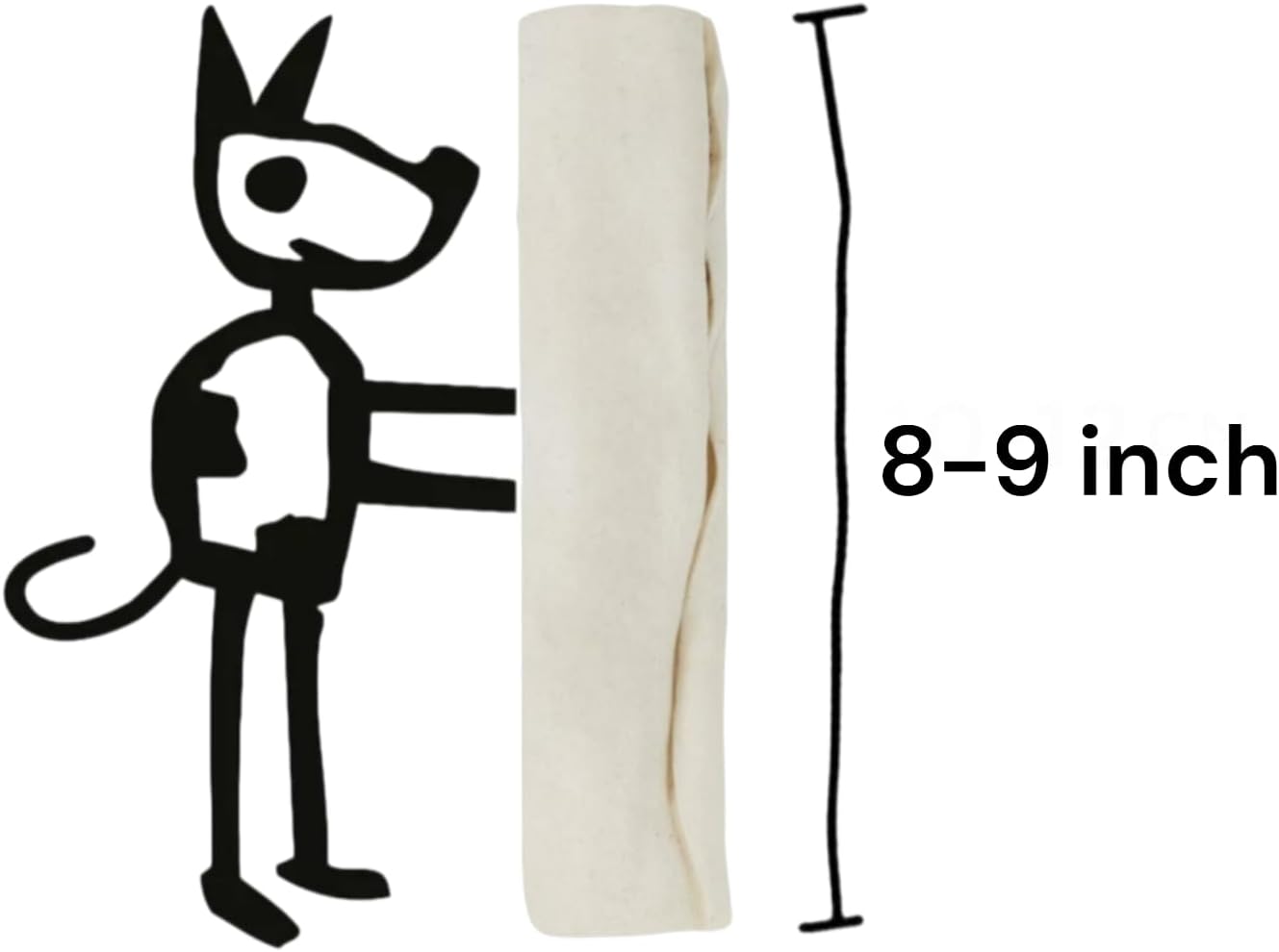 Retriever Roll 8-9 inch Natural Rawhide (20 Pack) - Dog Chew Treats