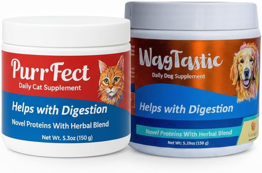 Purrfect Cat Supplement + Wagtastic Dog Multivitamin Powder – Complete Pet Wellness Bundle