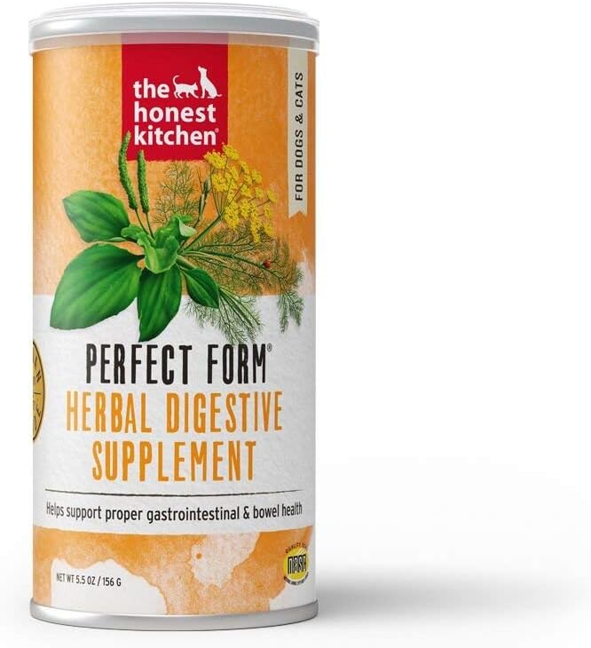 The Honest Kitchen Human Grade Perfect Form Herbal Digestive Supplement for Dogs & Cats, 3.2 Ounces