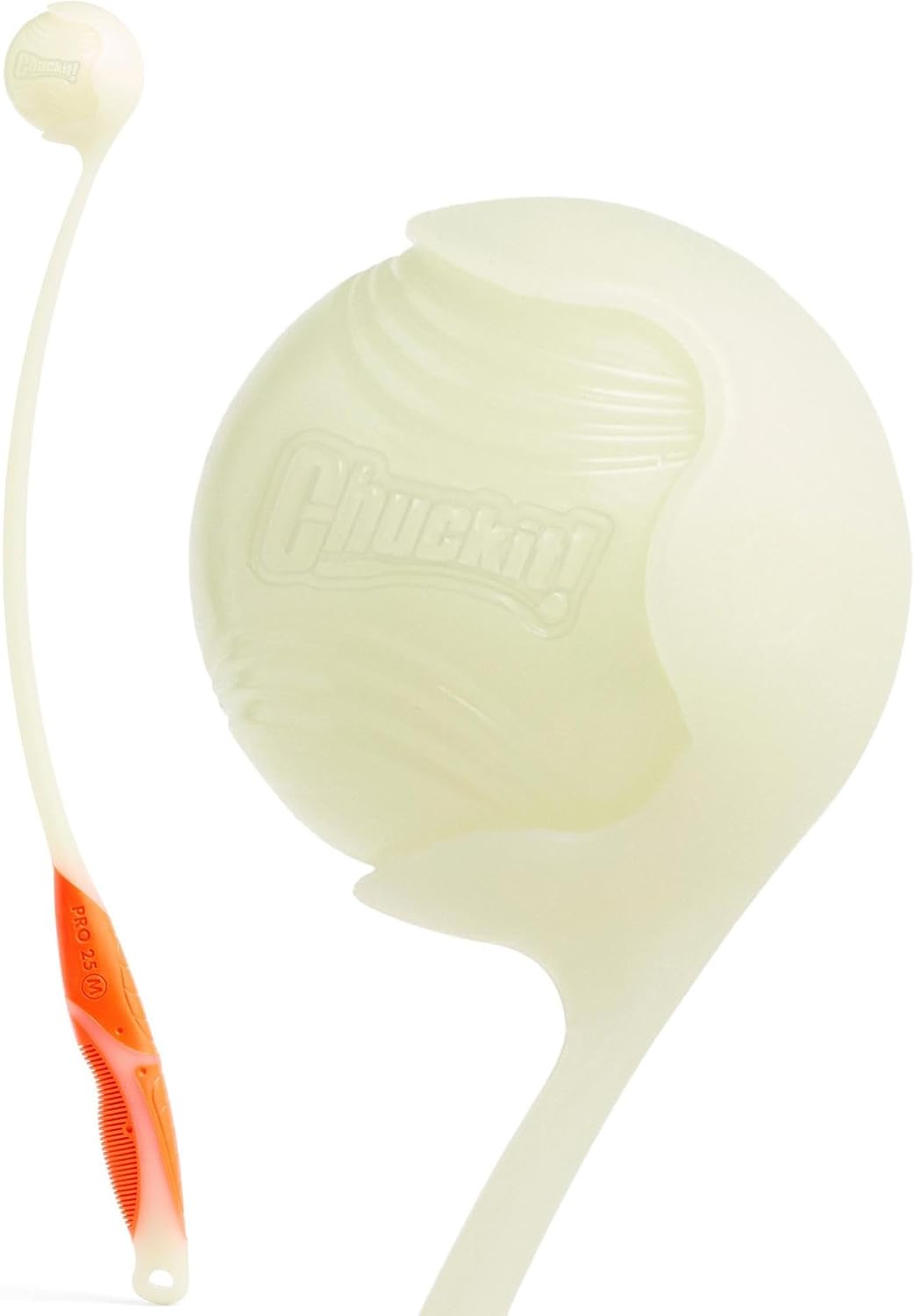 Chuckit! Pro Fetch Toy Dog Ball Launcher For Dogs; Compatible With Any Medium Chuckit! Medium Size 25 Inch + Glow Ball