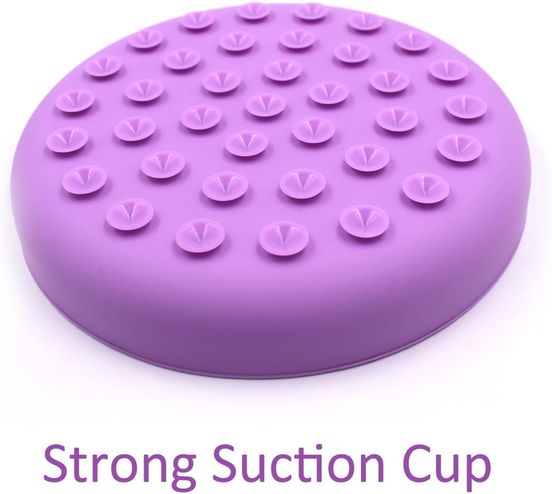 Slow Feeder Bowls for Dogs and Cats, 7.9inch Slow Down Bowl with Suction Cups, Puzzle Pet Bowls Non-Slip Design Dishwasher Microwave Safe (Purple)