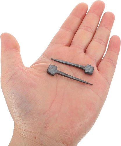 Horseshoe Nails 20 PCS Metal Horseshoe Nails Iron Hoof Fixators Strong Tensile Strength Horse Shoe Nail for Stable Use for Securing Firmly